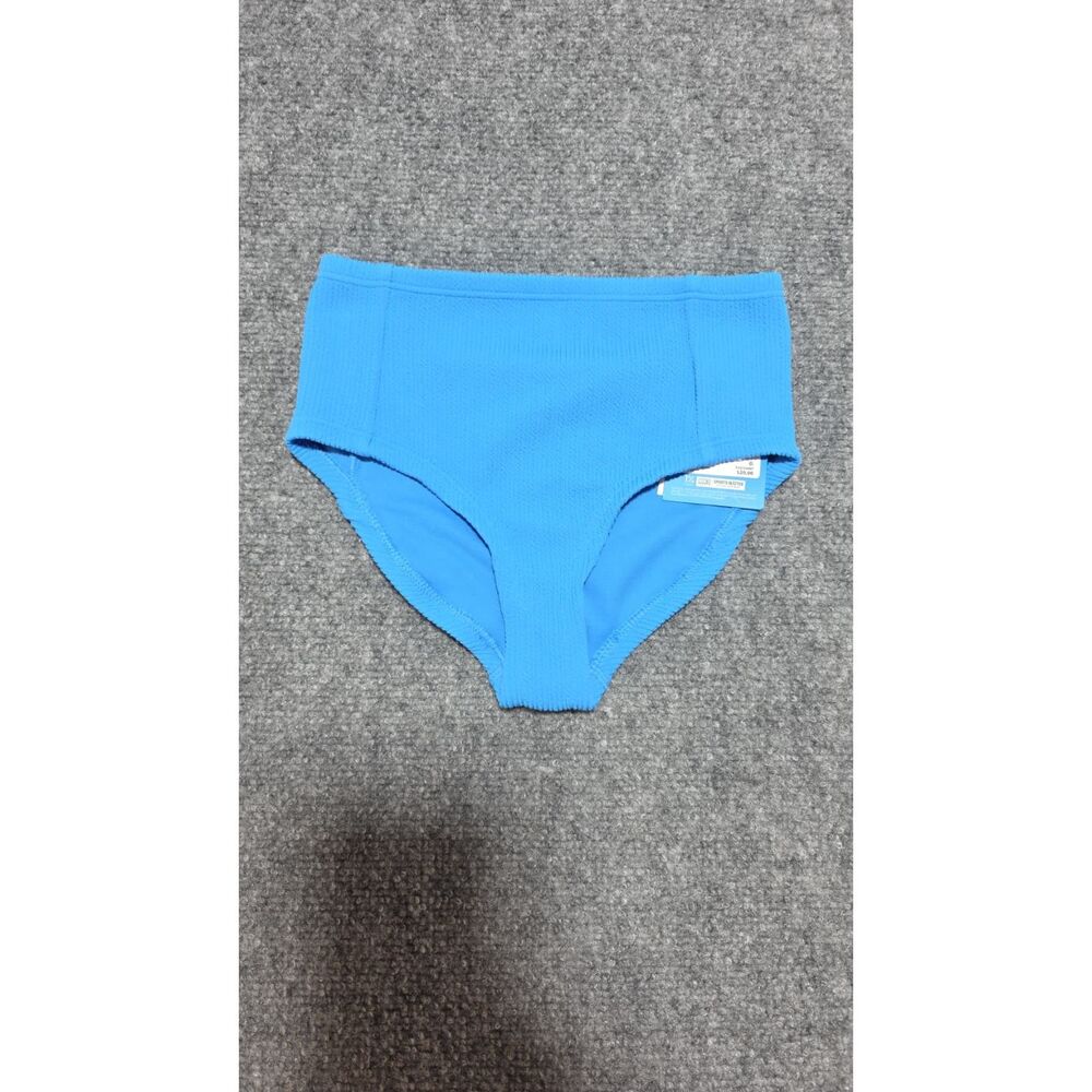 Dsg Girl's High Waisted Bikini Bottom Aqua Blue Size X Small 50 UV
